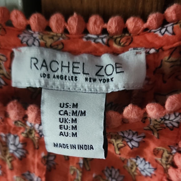 Rachel Zoe Orange Floral Blouse - Picture 2 of 6